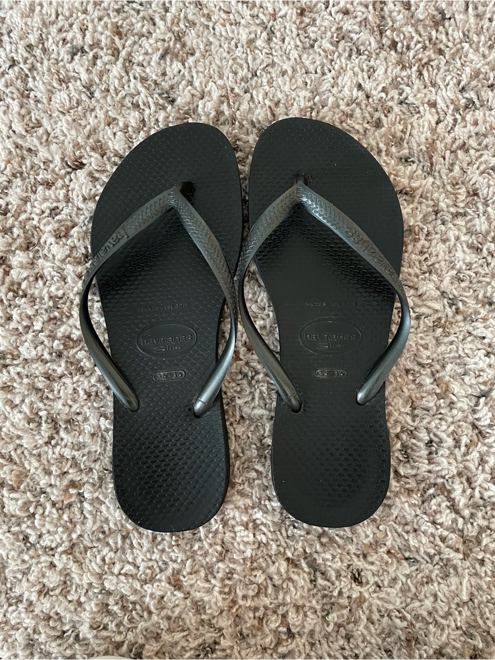 Havaianas Black Slim Flip Flops
